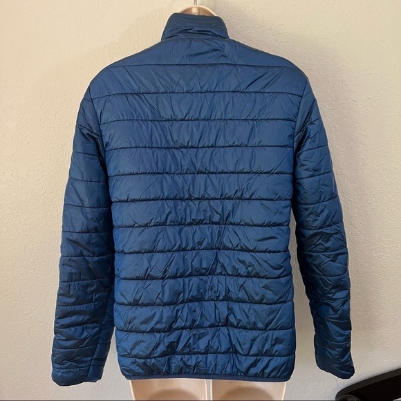 goodfellow & Co. dark blue puffer jacket long sleeves, small, water resistant. - Picture 4 of 15